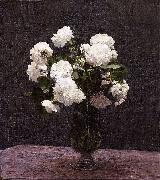 Henri Fantin-Latour White Roses Spain oil painting artist